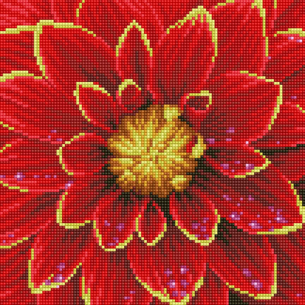 Diamond Dotz® Intermediate Dahlia with Frame Diamond Painting Kit